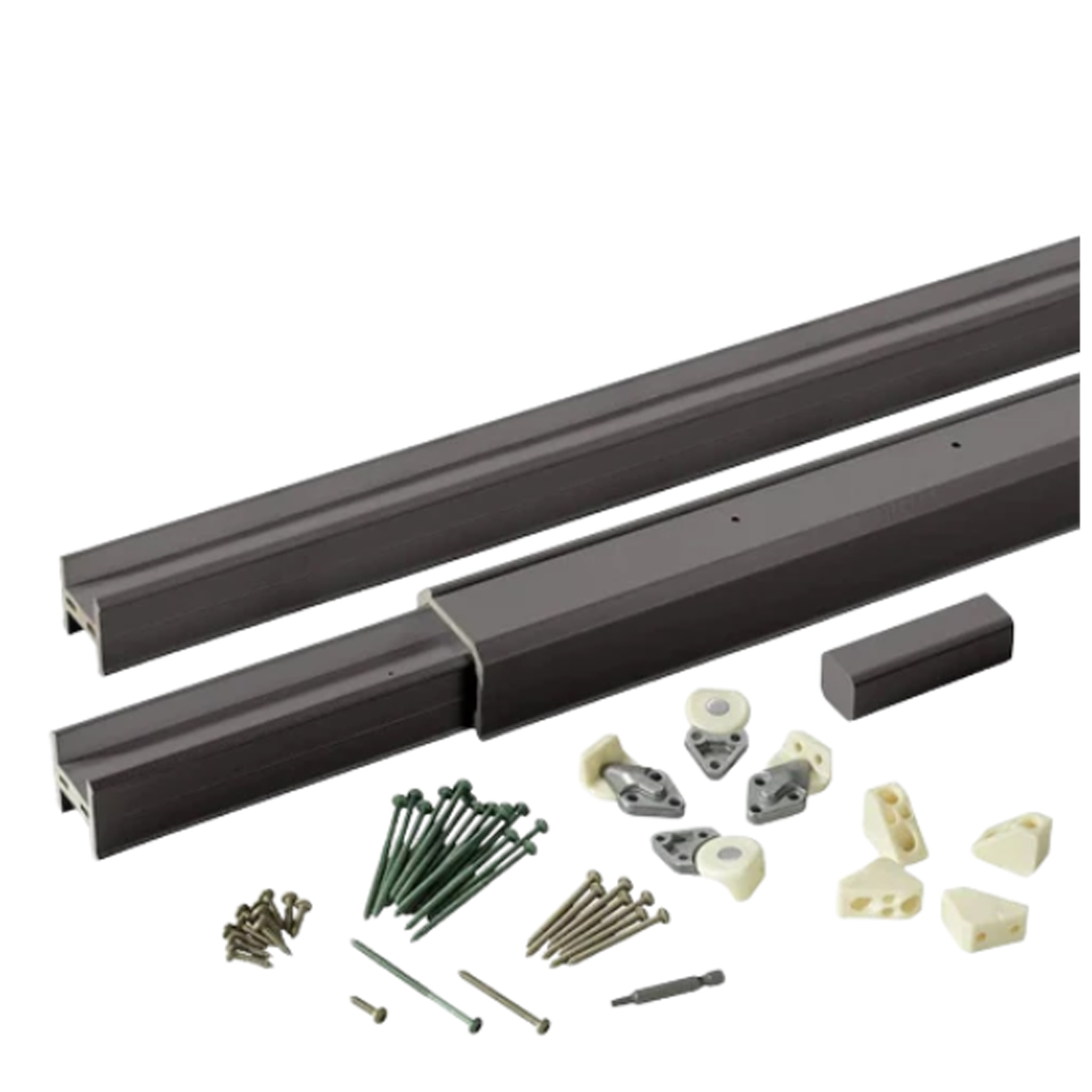 TimberTech Universal Rail Pack in White – Includes 1 Universal Rail, 2 Support Rails, Hardware & Footblocks for secure composite railing installation