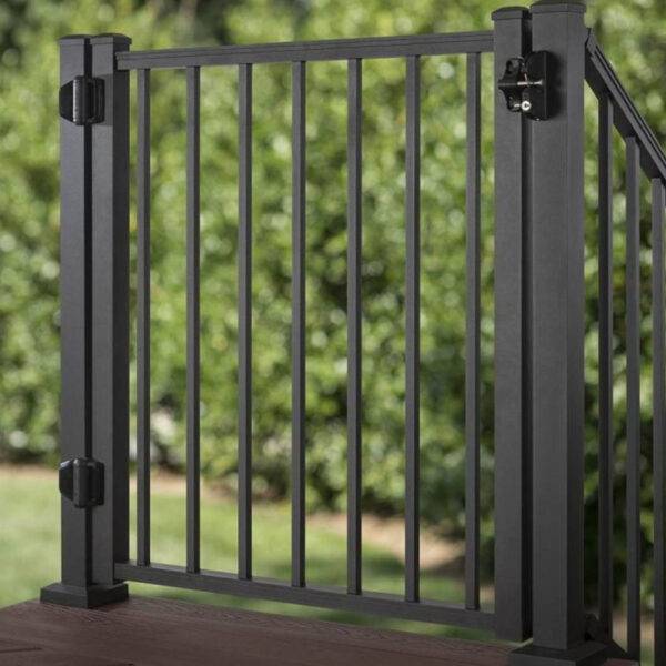 TREX Signature gate kit with square aluminum balusters