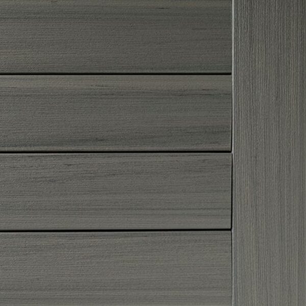 close up look of TimberTech EdgePrime+ Collection - Sea Salt Grey composite deck boards