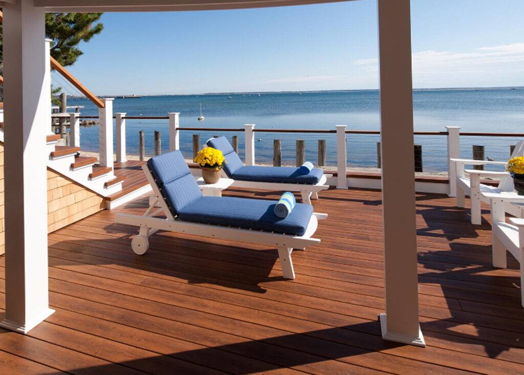 ZURI PVC decking in Walnut