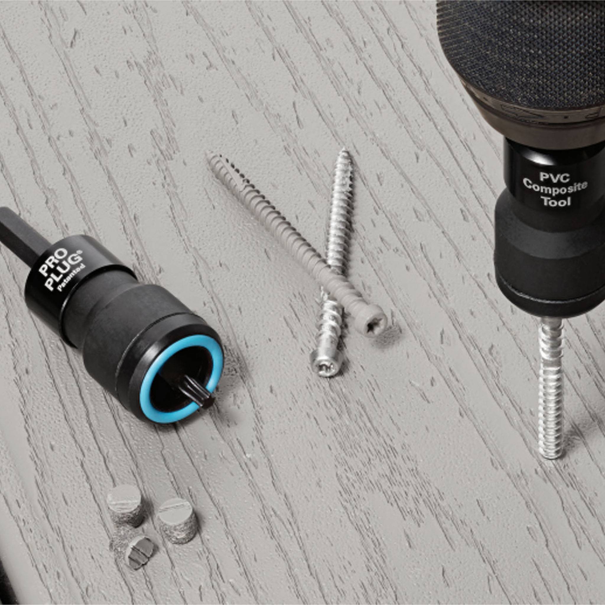 up close shot of the Starborn ProPlug system - with screws, plugs & tool bit