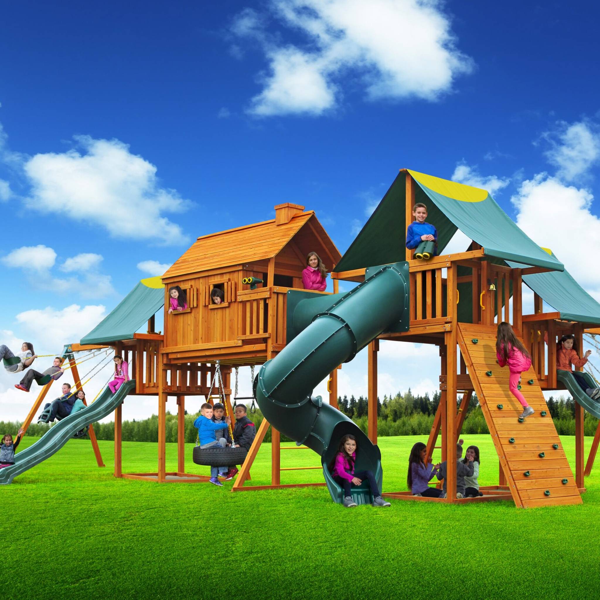 Play outdoors jungle gym