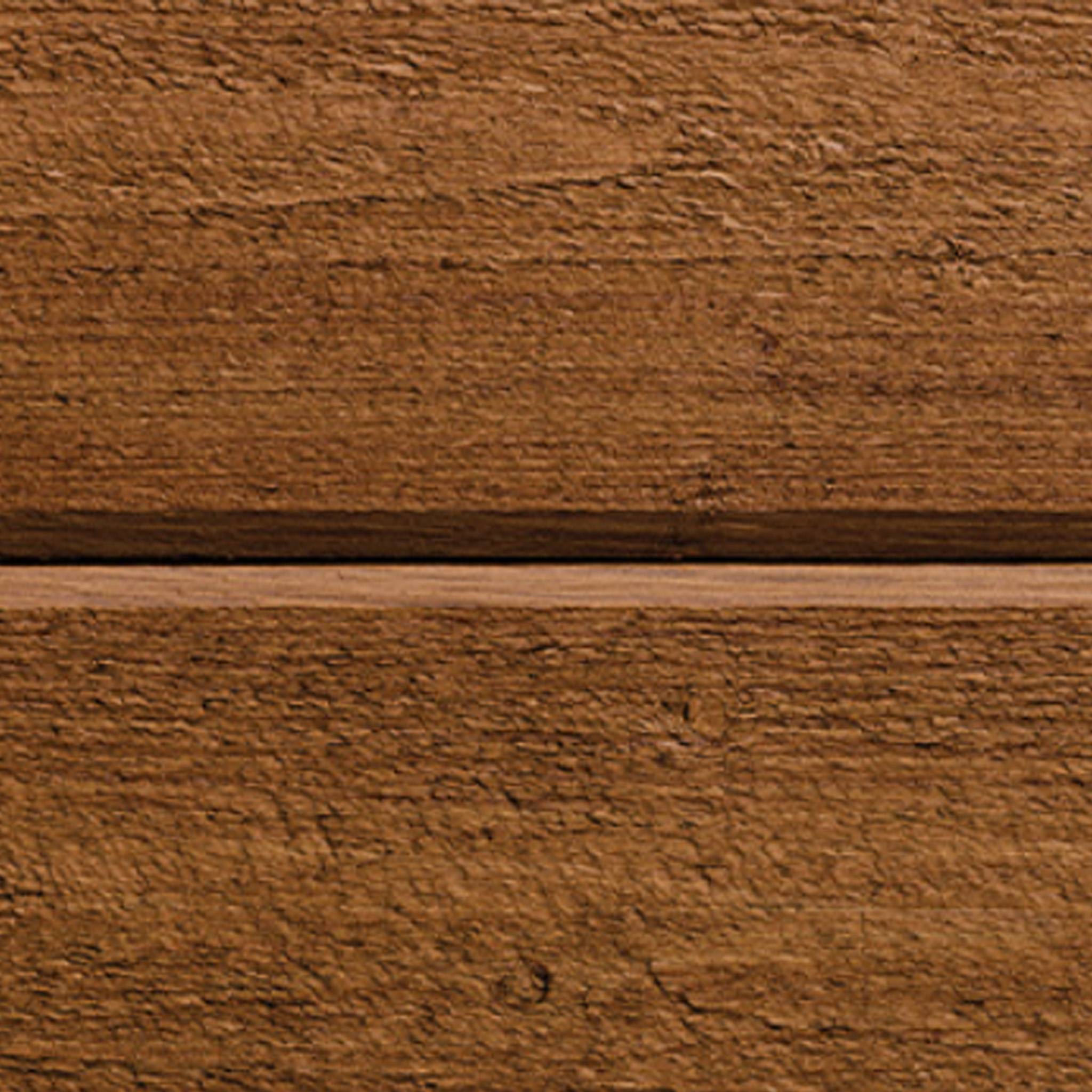 Close-up of Maibec V-Joint Siding in a textured wood finish, highlighting its seamless profile and natural grain for horizontal and vertical installation.