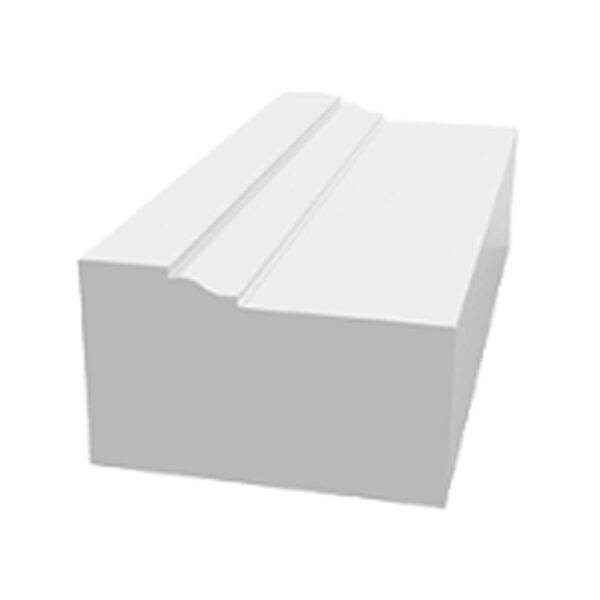 Flat Back Brick Mould PVC (WM180) – 1-1/4" X 2" X 120" for door and window trim. Durable, waterproof, and low-maintenance exterior moulding.