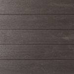 Close-up of AZEK Porch Dark Hickory boards displaying deep wood grain texture